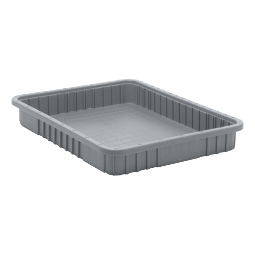 Contenants Divider Box, Plastique, 22,5" la x 17,5" p x 3" h, Gris Moffatt Supply & Specialties