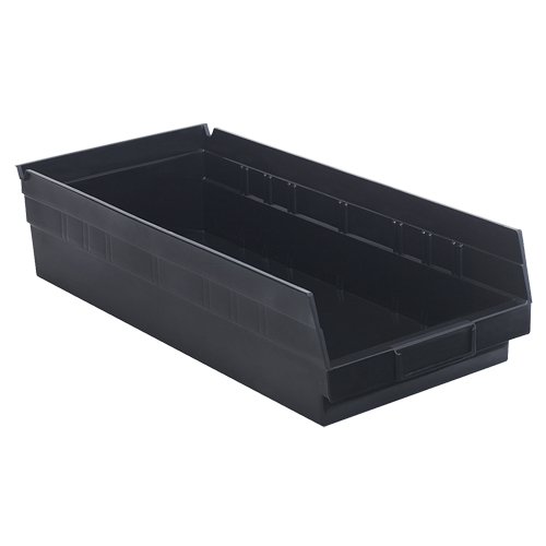 Bac pour &eacute;tag&egrave;re &eacute;conomique, 8-3/8" la, 4" h x 17-7/8" p, Noir Moffatt Supply & Specialties
