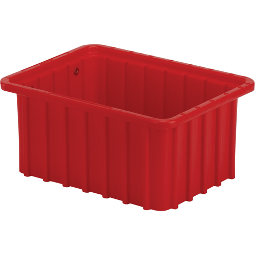 Contenant Divider Box, Poly&eacute;thyl&egrave;ne, 9,8" la x 7,3" p x 5" h, Rouge Moffatt Supply & Specialties
