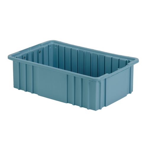 Contenant Divider Box, Poly&eacute;thyl&egrave;ne, 15,5" la x 9,9" p x 5" h, Bleu p&acirc;le Moffatt Supply & Specialties