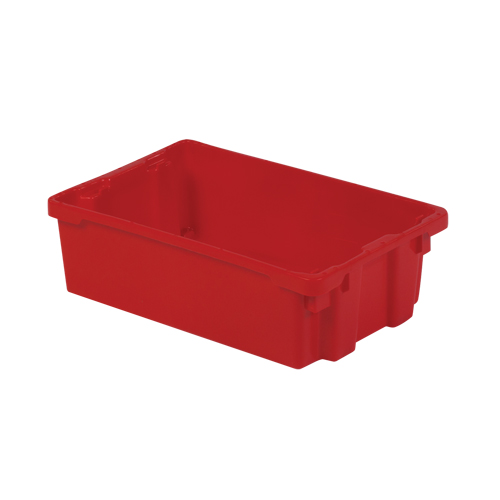 Contenants Stack-N-Nest Polylewton, 6,2" x 20,1" x 13", Rouge Moffatt Supply & Specialties