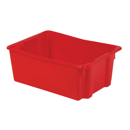 Contenants Stack-N-Nest Polylewton, 10,5" x 26,1" x 18,7", Rouge Moffatt Supply & Specialties
