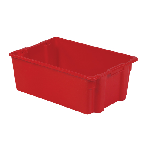 Contenants Stack-N-Nest Polylewton, 10,5" x 28,4" x 18,7", Rouge Moffatt Supply & Specialties