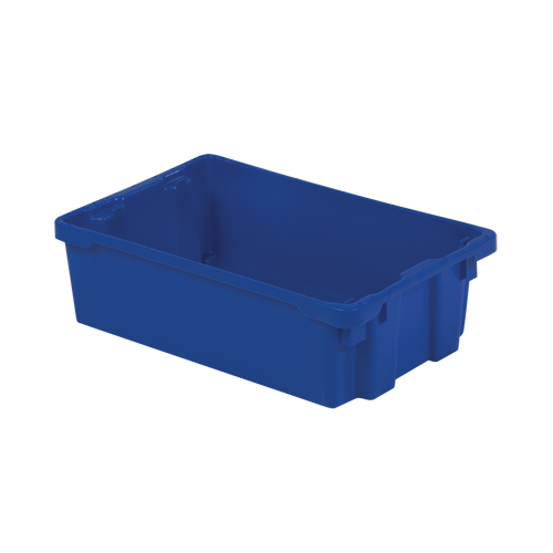 Contenants Stack-N-Nest Polylewton, 6,2" x 20,1" x 13", Bleu Moffatt Supply & Specialties