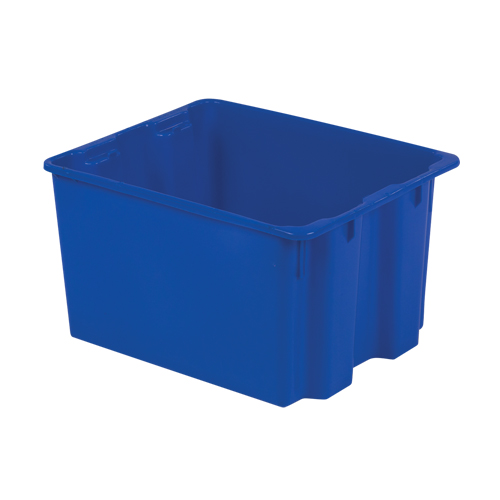 Polylewton Stack-N-Nest&reg; Containers, 12" x 21" x 17", Blue Moffatt Supply & Specialties