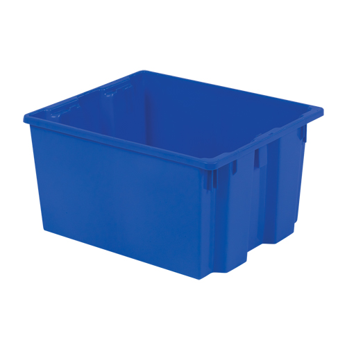 Polylewton Stack-N-Nest&reg; Containers, 13" x 24" x 20", Blue Moffatt Supply & Specialties