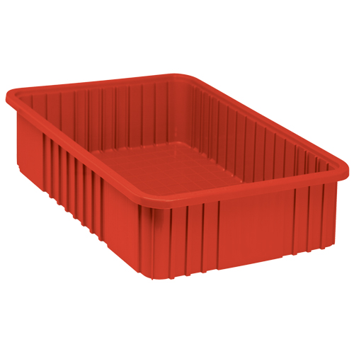 Contenants Divider Box, Plastique, 22,5" la x 17,5" p x 6" h, Rouge Moffatt Supply & Specialties