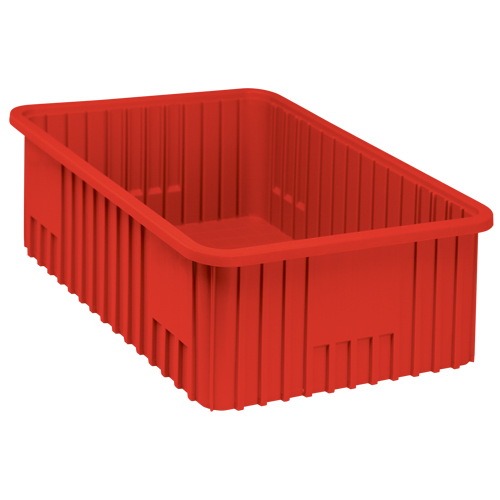 Contenants Divider Box, Plastique, 22,5" la x 17,5" p x 8" h, Rouge Moffatt Supply & Specialties