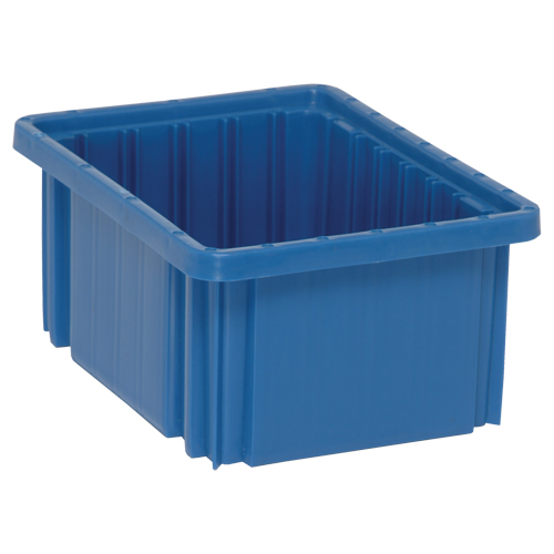 Contenants Divider Box, Plastique, 10,9" la x 8,3" p x 5" h, Bleu Moffatt Supply & Specialties
