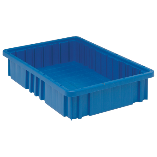 Contenants Divider Box, Plastique, 16,5" la x 10,9" p x 3,5" h, Bleu Moffatt Supply & Specialties