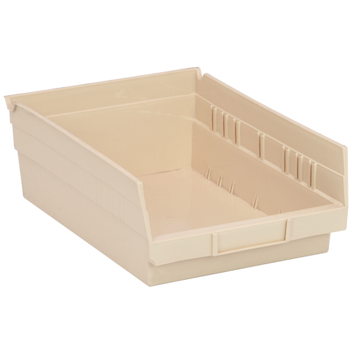 Bac pour &eacute;tag&egrave;re &eacute;conomique, 8-3/8" la, 4" h x 11-5/8" p, Ivoire Moffatt Supply & Specialties