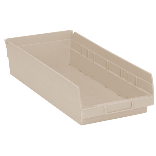 Bac pour &eacute;tag&egrave;re &eacute;conomique, 8-3/8" la, 4" h x 17-7/8" p, Ivoire Moffatt Supply & Specialties