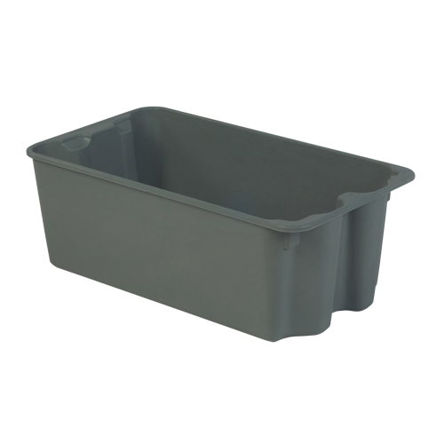 Stack-N-Nest&reg; Plexton Containers, 16.9" W x 30.6" D x 11.1" H, Grey Moffatt Supply & Specialties