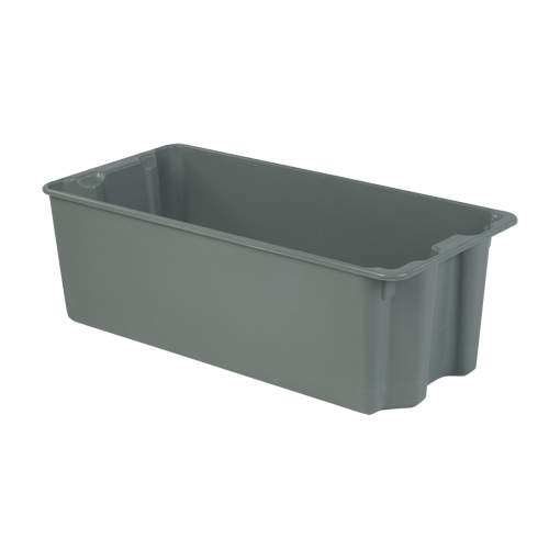 Stack-N-Nest&reg; Plexton Containers, 20.1" W x 42.5" D x 14.1" H, Grey Moffatt Supply & Specialties