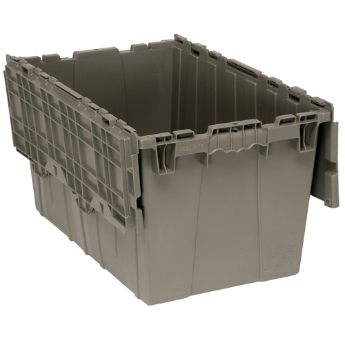 Bac de distribution avec couvercle &agrave; charni&egrave;res, 16-1/4" x 25-3/8" x 14-1/8", Gris Moffatt Supply & Specialties
