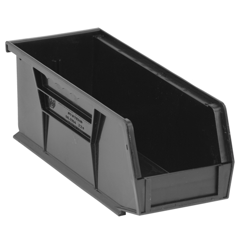 Environmentally Friendly Recycled Bin, 4.125"/3-3/16" W x 3-3/4" H x 10-7/8"/10.875" D, Black Moffatt Supply & Specialties