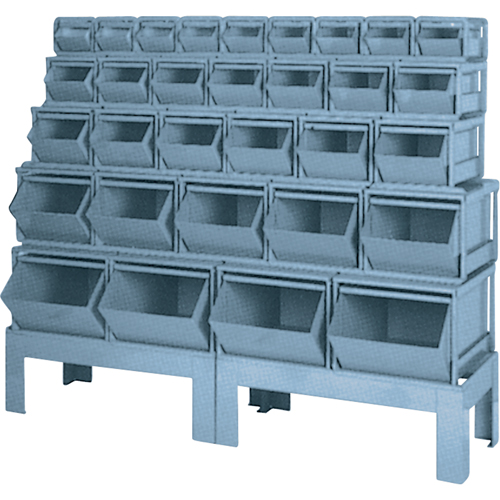 Pre-Engineered Bin Combinations, 1000 lbs. Cap., 68" W x 19-1/2" D x 55 1/4" H, Blue Moffatt Supply & Specialties