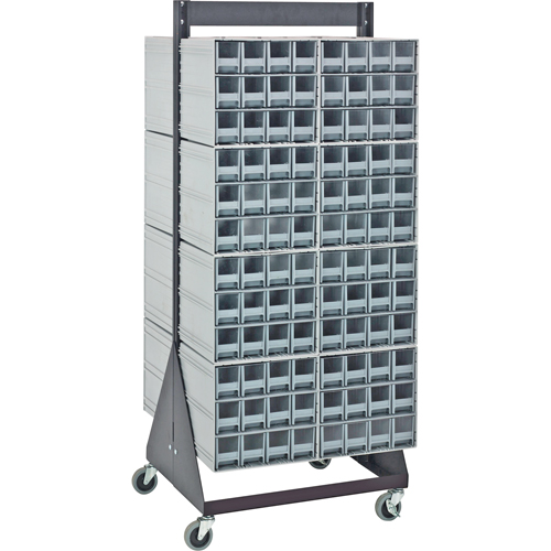 Ensemble mobile de support sur pied pour casiers de rangement &agrave; emboîtement Moffatt Supply & Specialties