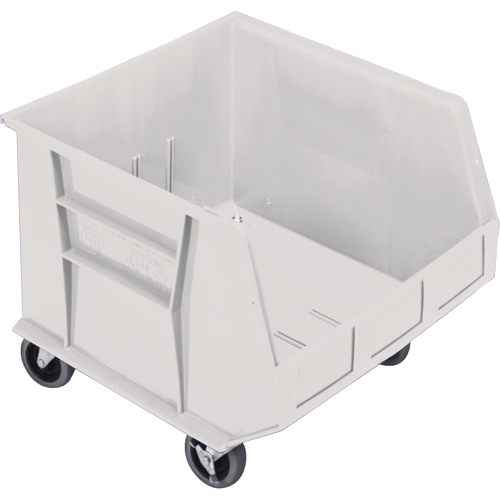 Mobile Bin, 14" H x 16-1/2" W x 18" D, 75 lbs. Capacity, Ivory Moffatt Supply & Specialties