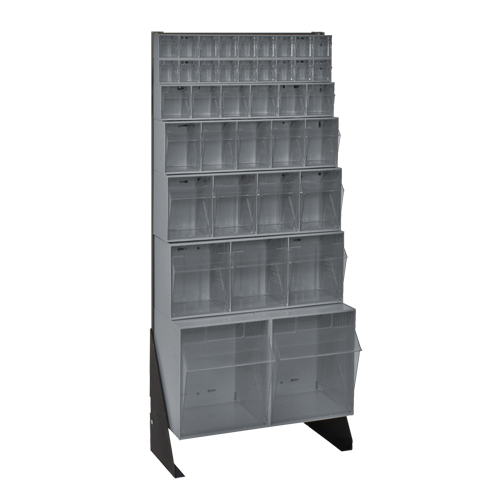 Tip-Out Bins Stand, 23-5/8" W x 8" D x 52" H, 38 Drawers Moffatt Supply & Specialties