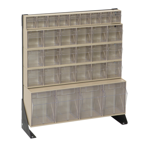 Tip-Out Bins Stand, 23-5/8" W x 8" D x 28" H, 31 Drawers Moffatt Supply & Specialties