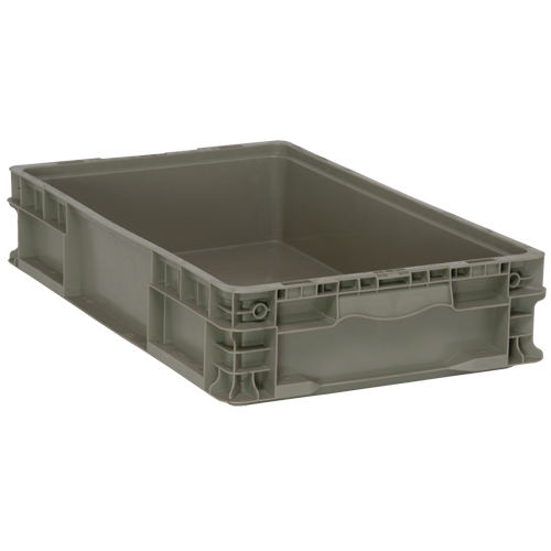 Contenant pliable et empilable, 15" la x 24" p x 5" h, Gris Moffatt Supply & Specialties