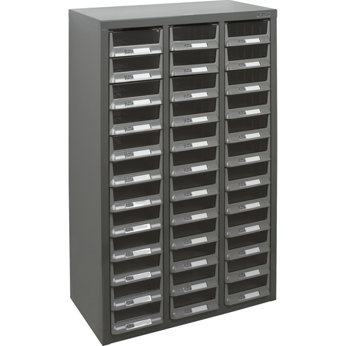 Casiers pour pi&egrave;ces KPC-100 , Acier galvanis&eacute;, 36 tiroirs, 23" x 11-2/5" x 36-9/10", Gris Moffatt Supply & Specialties