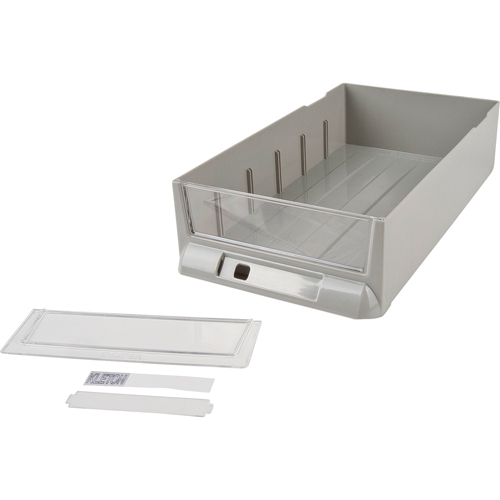 Replacement Drawer for KPC-100 Parts Cabinets, Plastic, 6-3/8" W x 11-3/10" D x 2-11/16" H, Grey Moffatt Supply & Specialties
