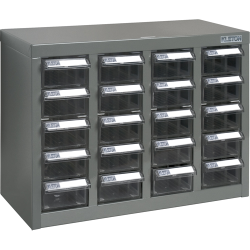 Casiers pour pi&egrave;ces KPC-600, Acier, 20 tiroirs, 18-1/3" x 8-2/3" x 13-3/4", Gris Moffatt Supply & Specialties