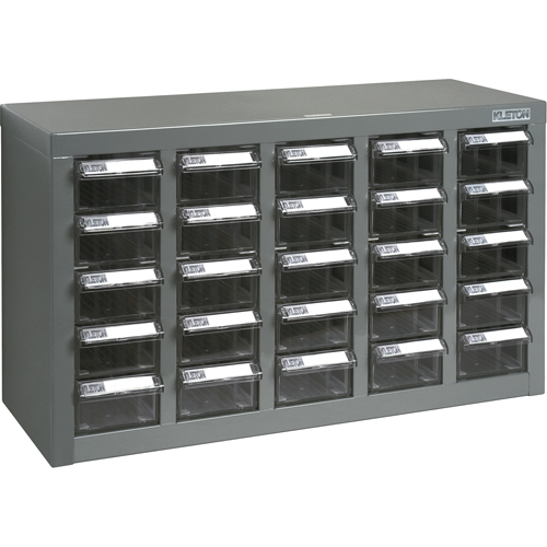 KPC-600 Parts Cabinet, Galvanized Steel, 25 Drawers, 23-1/10" x 8-7/10" x 13-4/5", Grey Moffatt Supply & Specialties