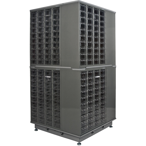KPC-600 Parts Cabinet, Galvanized Steel, 40 Drawers, 18-3/10" x 8-7/10" x 25-3/10", Grey Moffatt Supply & Specialties