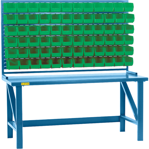 Louvered Rack with Bins, 36 Bins, 72" W x 15" D x 40" H Moffatt Supply & Specialties