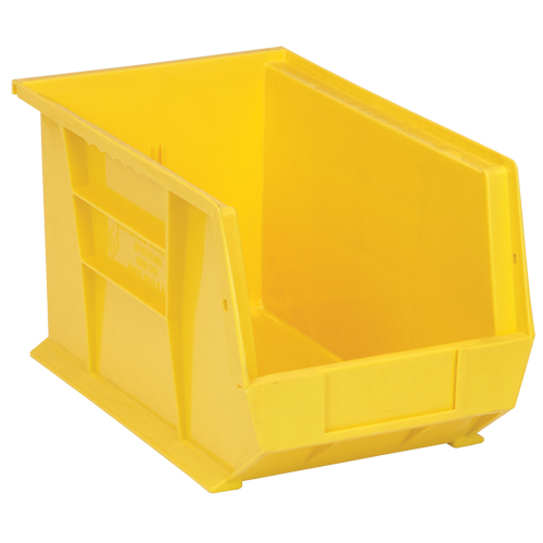 Bacs ultra empilable & suspendable, 8-1/4" la, 8" h x 13-5/8" p, Jaune Moffatt Supply & Specialties