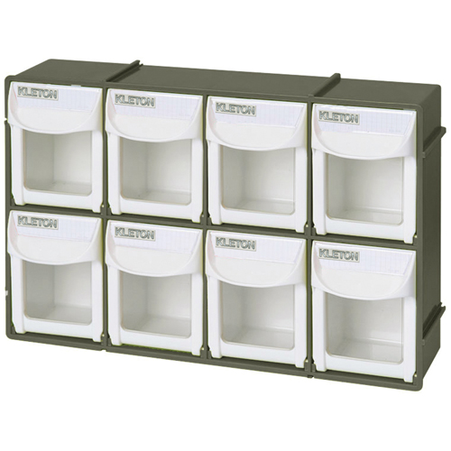 Heavy-Duty Tilt Bin, 11-3/4" W x 2-3/4" D x 7-7/8" H, 8 Drawers Moffatt Supply & Specialties