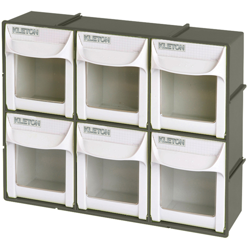 Heavy-Duty Tilt Bin, 11-3/4" W x 3-1/2" D x 9-3/4" H, 6 Drawers Moffatt Supply & Specialties