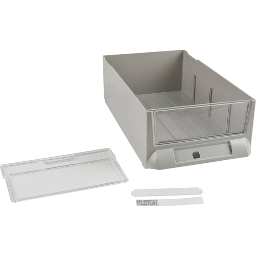 Replacement Drawer for KPC-200 Parts Cabinets, Plastic, 5-3/8" W x 9-13/16" D x 3-3/10" H, Grey Moffatt Supply & Specialties