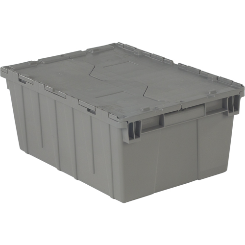 Flipak&reg; Polyethylene Plastic (PE) Distribution Containers, 21.9" x 15.2" x 9.3", Grey Moffatt Supply & Specialties