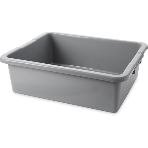 Undivided Bus/Utility Box, 7" H x 21.5" D x 17" L, Polyethylene, Grey Moffatt Supply & Specialties