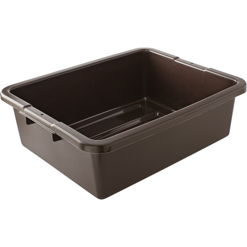 Undivided Bus/Utility Box, 7" H x 21.5" D x 17" L, Plastic, Brown Moffatt Supply & Specialties