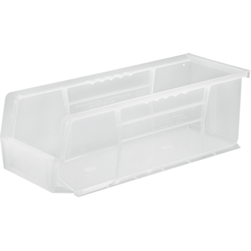 Bac transparent ultra empilable & suspendable, 5-1/2" la, 5" h x 14-3/4" p, Transparent Moffatt Supply & Specialties