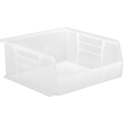 Clear-View Ultra Stack & Hang Bin, 11" W x 5" H x 10-7/8" D, Clear Moffatt Supply & Specialties