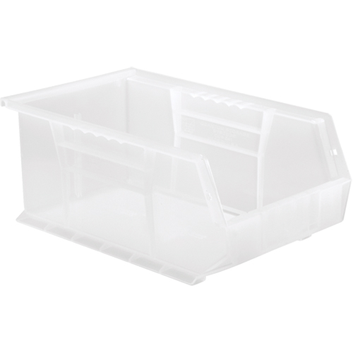 Bac transparent ultra empilable & suspendable, 8-1/4" la, 6" h x 13-5/8" p, Transparent Moffatt Supply & Specialties