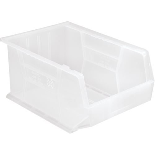 Bac transparent ultra empilable & suspendable, 11" la, 8" h x 16" p, Transparent Moffatt Supply & Specialties