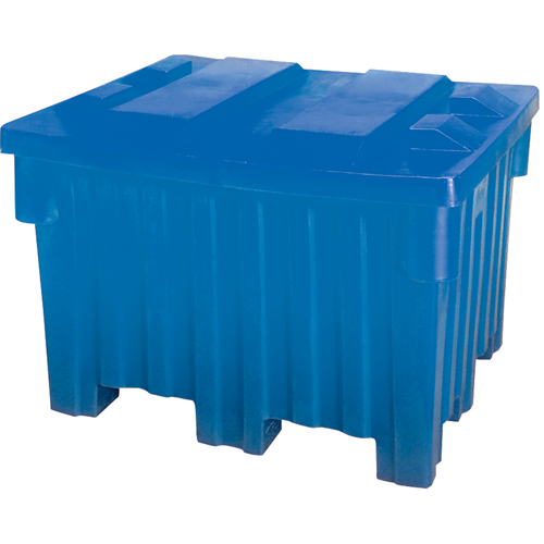 Nesting Forklift Bin, 42" W x 48" D x 30" H, Blue Moffatt Supply & Specialties