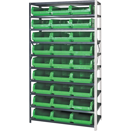 &eacute;l&eacute;ment de rayonnage avec bacs empilables, Acier, Bac Magnum, Capacit&eacute; 650 lb, 42" la x 76" h Moffatt Supply & Specialties
