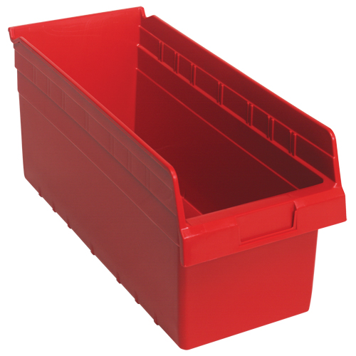 Bacs pour &eacute;tag&egrave;re Store-Max, 8-3/8" la x 8" H x 17-7/8" p, Rouge, Capacit&eacute; 56 lb Moffatt Supply & Specialties
