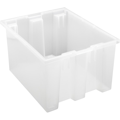 Contenant robuste Stack & Nest, 10" x 15,5" x 19,5", Transparent Moffatt Supply & Specialties