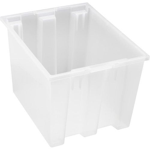 Contenant robuste Stack & Nest, 13" x 15,5" x 19,5", Transparent Moffatt Supply & Specialties