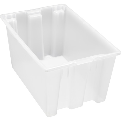 Contenant robuste Stack & Nest, 15" x 19,5" x 29,5", Transparent Moffatt Supply & Specialties