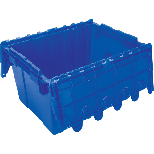 Contenant de distribution en plastique avec dessus basculant, 21,65" x 15,5" x 12,5", Bleu Moffatt Supply & Specialties